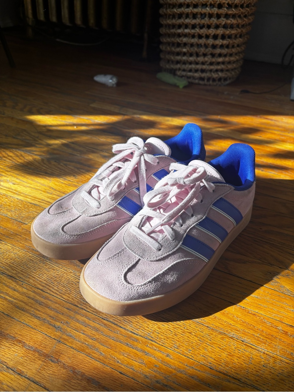 ADIDAS Pink & Blue ‘Suede’ Fashion Sneakers